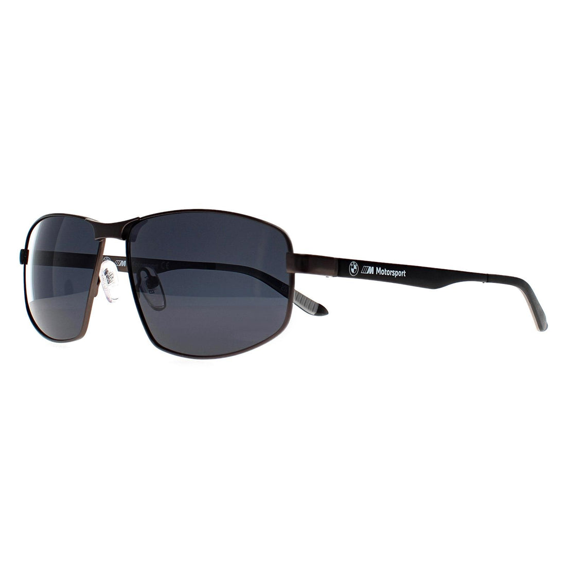 BMW Sunglasses BS0038 09D Matte Gunmetal Smoke Polarized