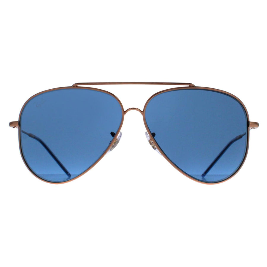 Ray-Ban Sunglasses RB0101S Aviator Reverse 92023A Rose Gold Blue