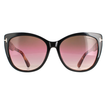 Tom Ford Sunglasses FT0937 Nora 05F Black and Havana Brown Pink Gradient