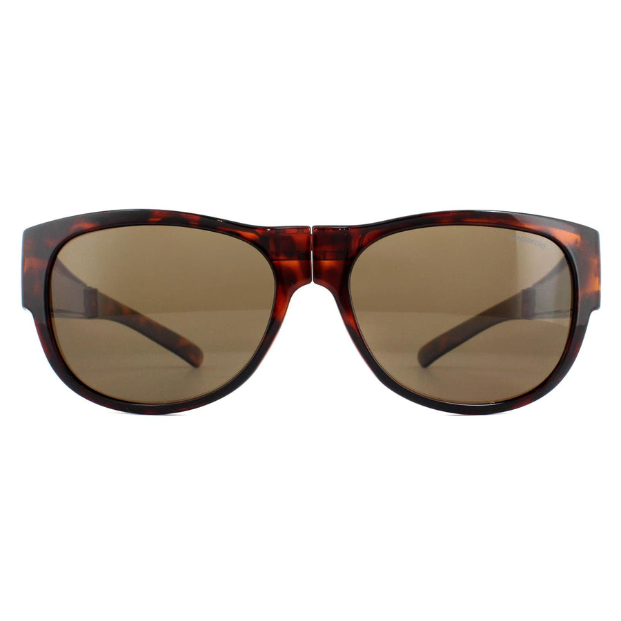 Polaroid Suncovers PLD 9008/S Fitover Sunglasses Dark Havana / Bronze Polarized