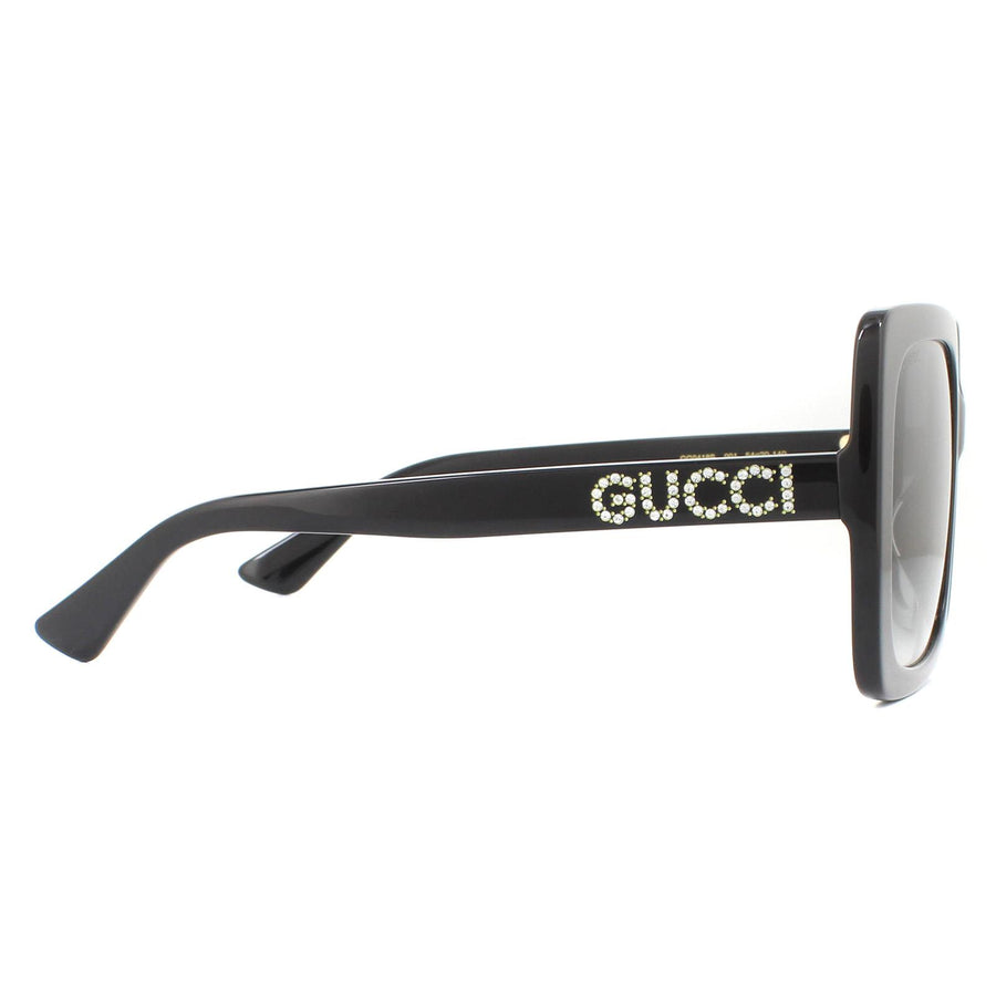 Gucci Sunglasses GG0418S 001 Black Grey Gradient