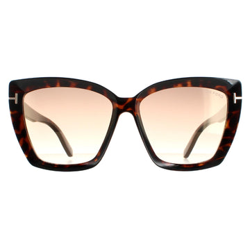 Tom Ford Sunglasses Scarlet FT0920 52G Dark Havana Brown Mirror