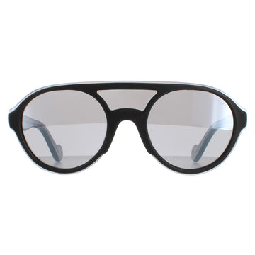 Moncler Sunglasses ML0052 01C Shiny Black Smoke Mirror