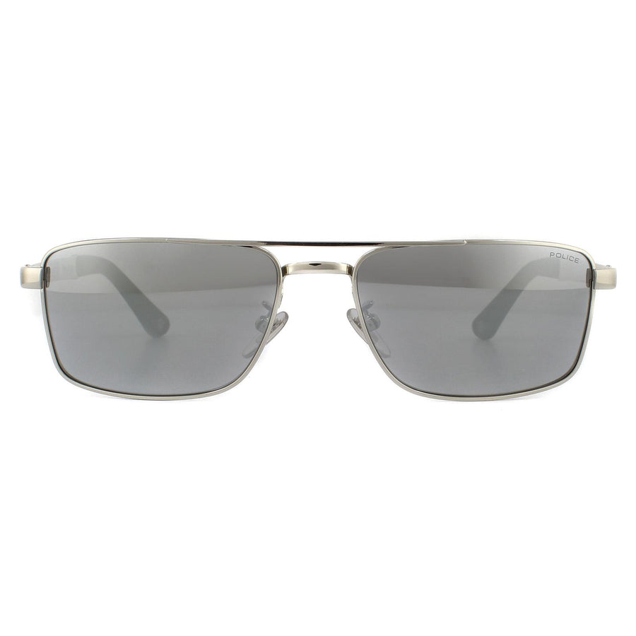 Police Sunglasses SPLB43 Origins 37 581X Matte Palladium Smoke Grey Mirror