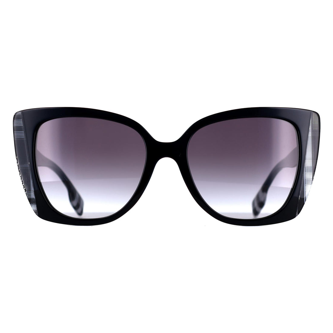 Burberry Sunglasses BE4393 Meryl 40518G Black with White Black Check Grey Gradient