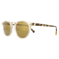 Oliver Peoples Sunglasses Gregory Peck 5217 1485W4 Honey Dark Brown Gold Mirror
