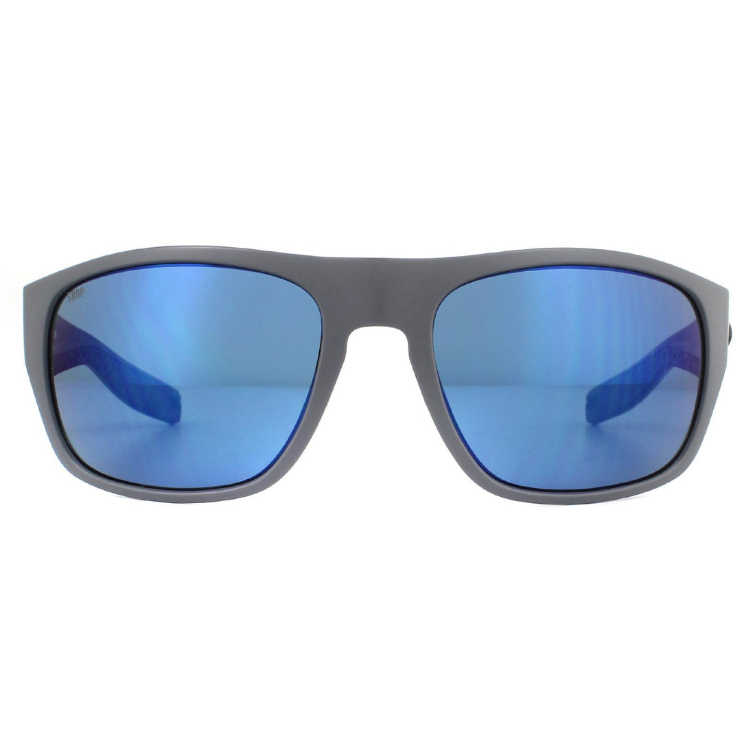 Costa Del Mar Tico Sunglasses Matte Grey Blue Mirror Polarized Plastic
