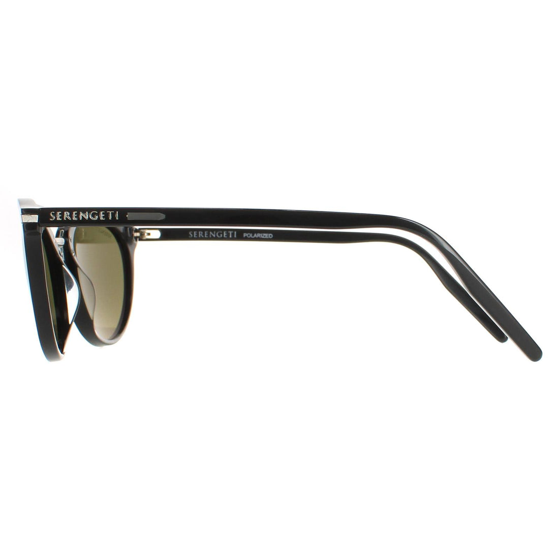 Serengeti Sunglasses Elyna 8967 Shiny Black Mineral Polarized Green 555nm