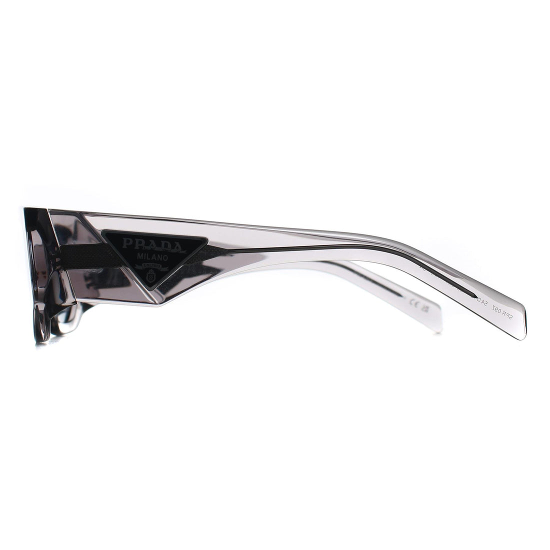 Prada Sunglasses PR09ZS 18S09T Transparent Asphalt Dark Grey