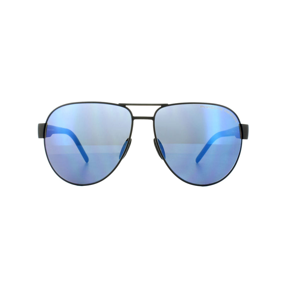 Porsche Design P8632 Sunglasses Black / Blue Mirror
