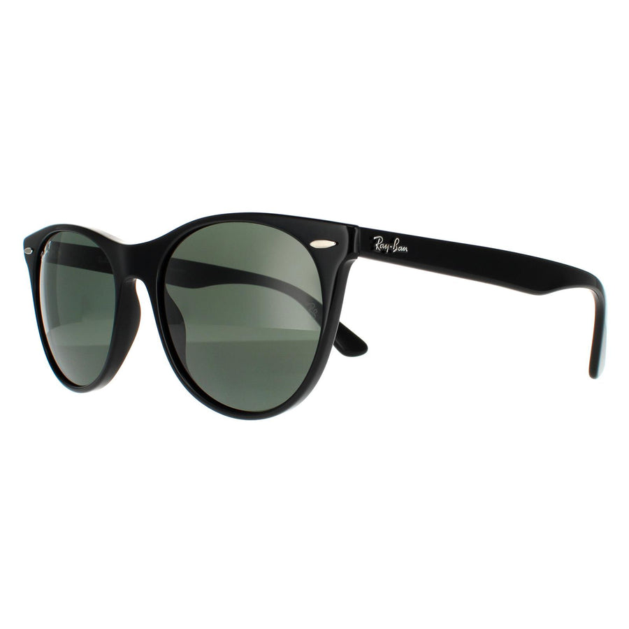 Ray-Ban Sunglasses Wayfarer II RB2185 901/58 Black G-15 Green Polarized