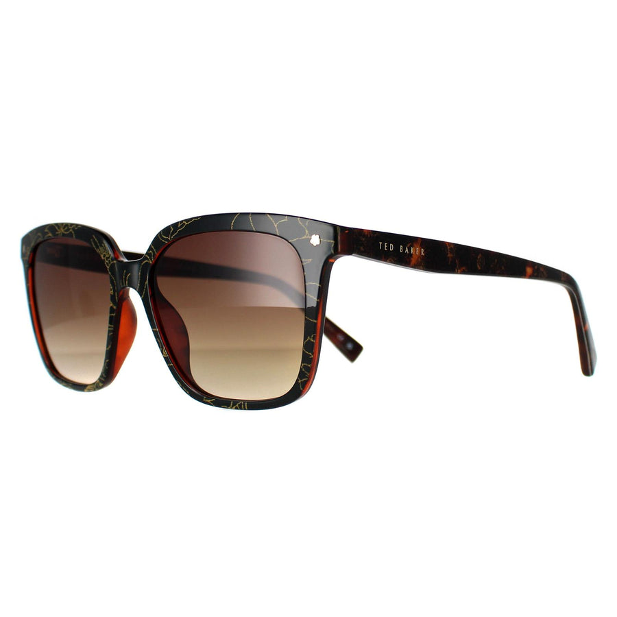 Ted Baker Sunglasses TB1676 Ramona 149 Double Champagne Demi Brown Gradient