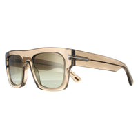 Tom Ford Sunglasses Fausto FT0711 47Q Light Brown Transparent Green Gradient