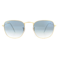 Ray-Ban Frank Legend RB3857 Sunglasses Polished Gold Light Blue