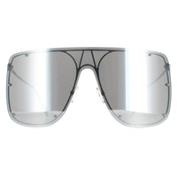 Alexander McQueen AM0313S Sunglasses Silver Silver Mirror