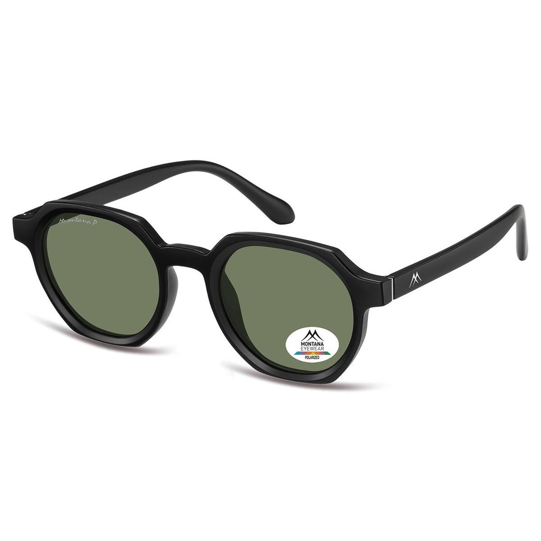 Montana Sunglasses MP62 A Matte Black Green Polarized
