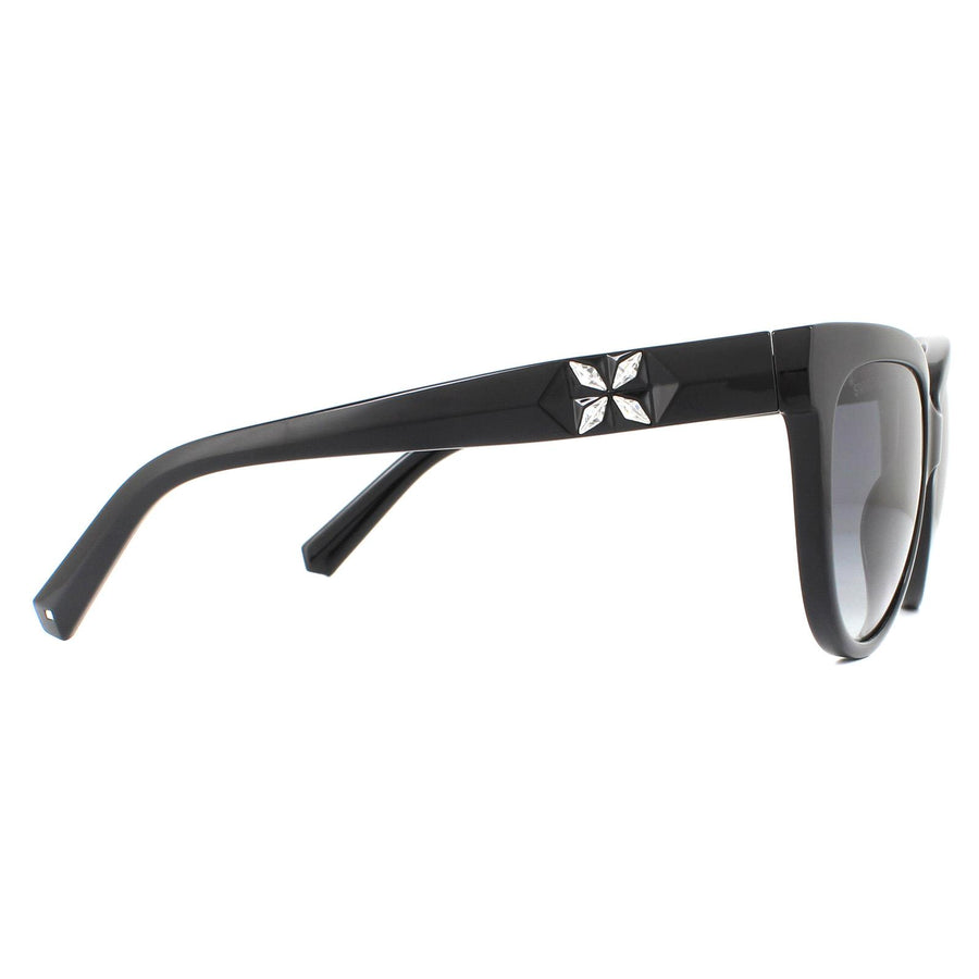 Swarovski Sunglasses SK0187 01B Shiny Black Grey Gradient