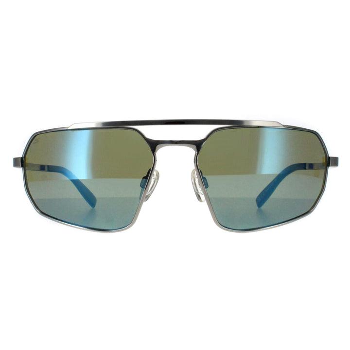 Serengeti Sunglasses Hinkley SS570006 Shiny Silver Saturn 555nm Blue Polarized