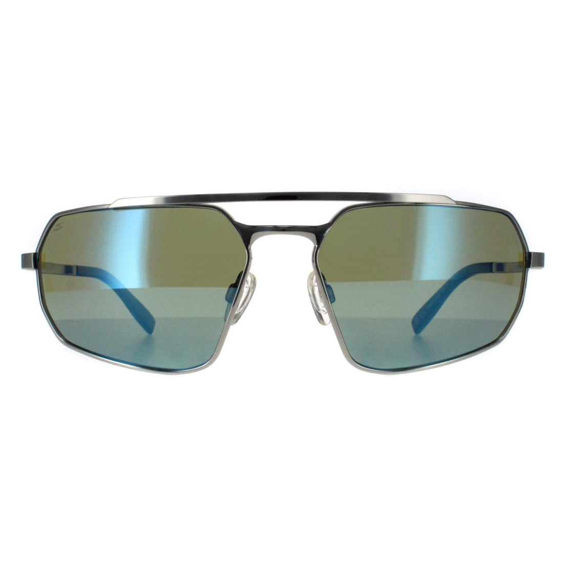 Serengeti Sunglasses Hinkley SS570006 Shiny Silver Saturn 555nm Blue Polarized