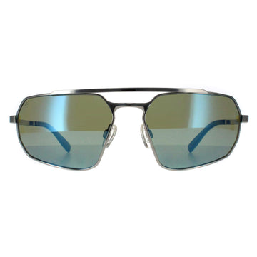 Serengeti Sunglasses Hinkley SS570006 Shiny Silver Saturn 555nm Blue Polarized