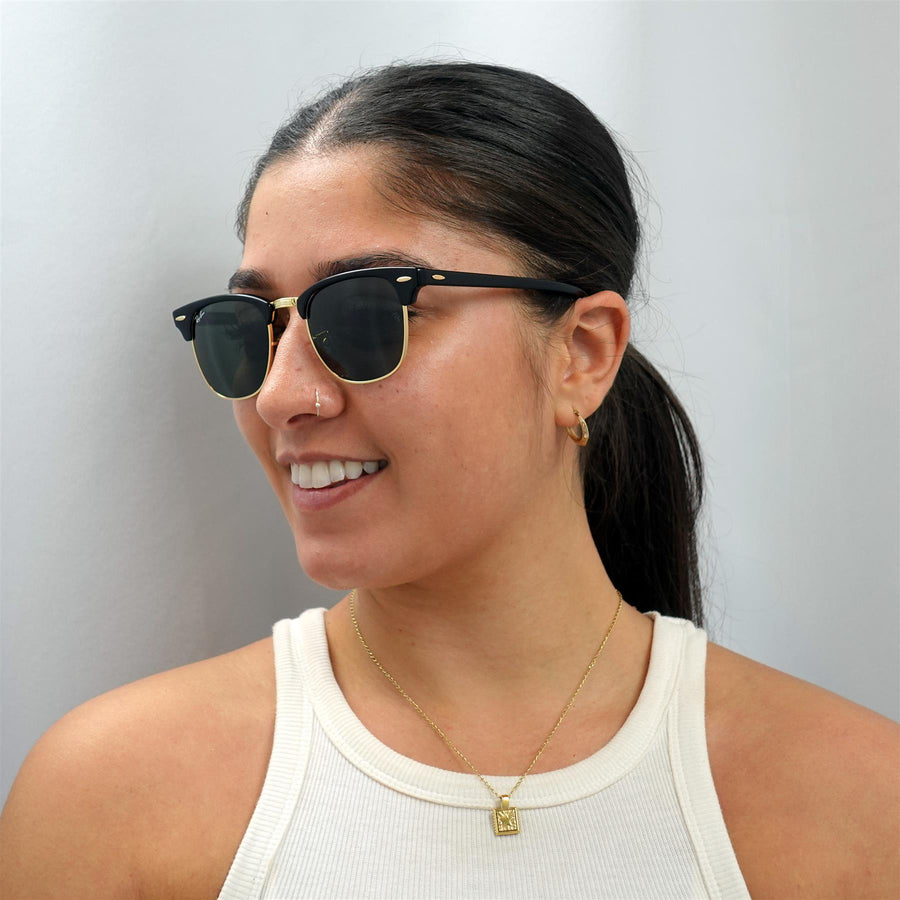 Ray-Ban Sunglasses Clubmaster 3016 W0365 Black Green G-15 Small 49mm