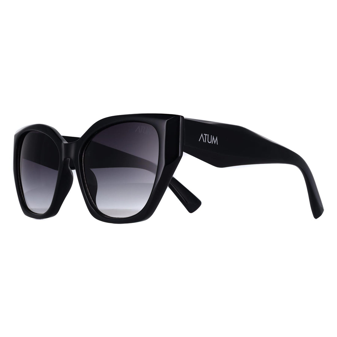 Atum Cat Eye Womens Black Smoke Gradient Zenith Sunglasses