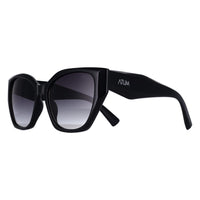 Atum Cat Eye Womens Black Smoke Gradient Zenith Sunglasses