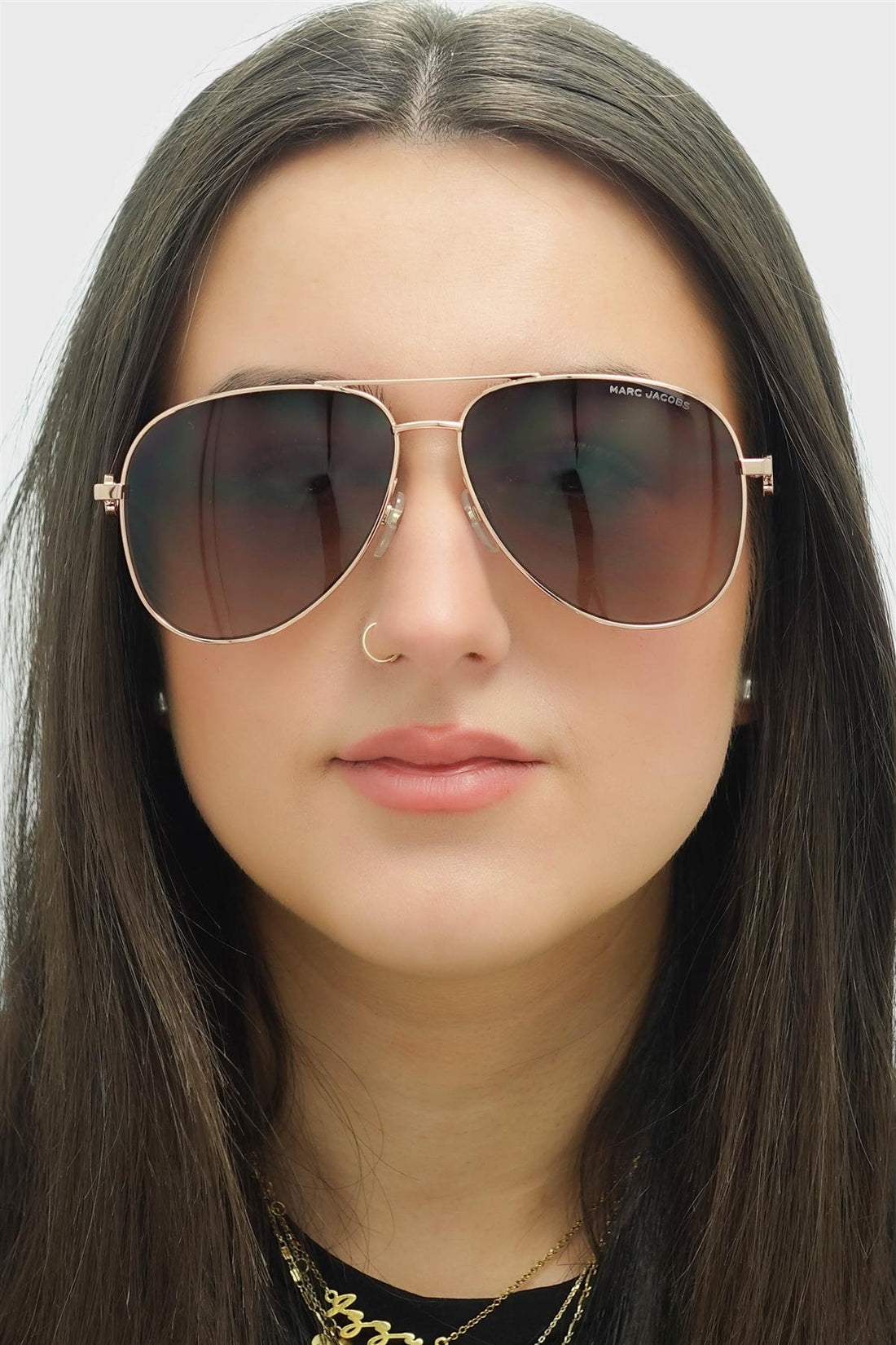Marc Jacobs Sunglasses MARC 653/S 01Q HA Gold Brown Brown Gradient
