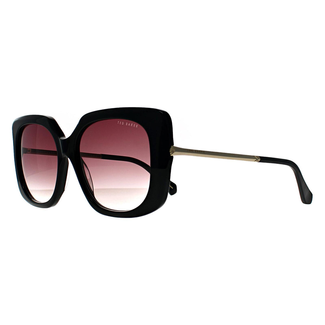 Ted Baker Sunglasses TB1732 Heather 001 Gloss Black Brown Gradient
