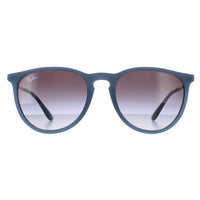 Ray-Ban Erika Classic RB4171 Sunglasses Rubber Blue Grey Gradient