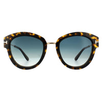 Tom Ford Sunglasses 0574 Mia 52P Dark Havana Green Gradient