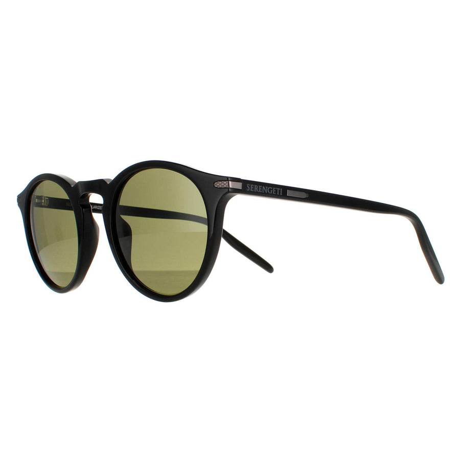 Serengeti Sunglasses Raffaele 8950 Shiny Black Mineral Polarized 555nm