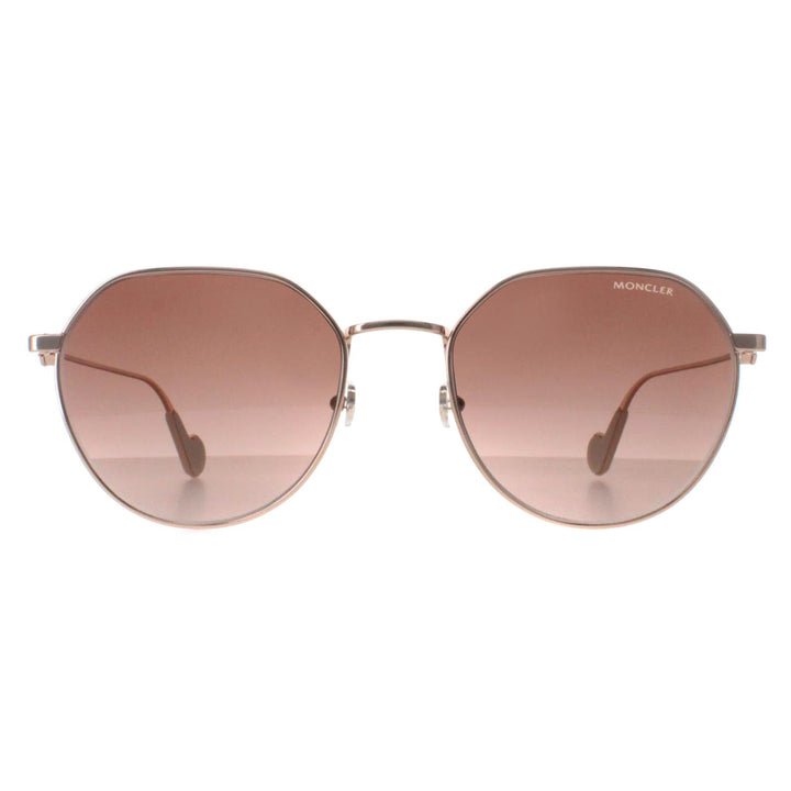 Moncler Sunglasses ML0156-K 28F Shiny Rose Gold Brown Gradient