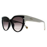 Furla Sunglasses SFU694 700 Shiny Black Grey Gradient