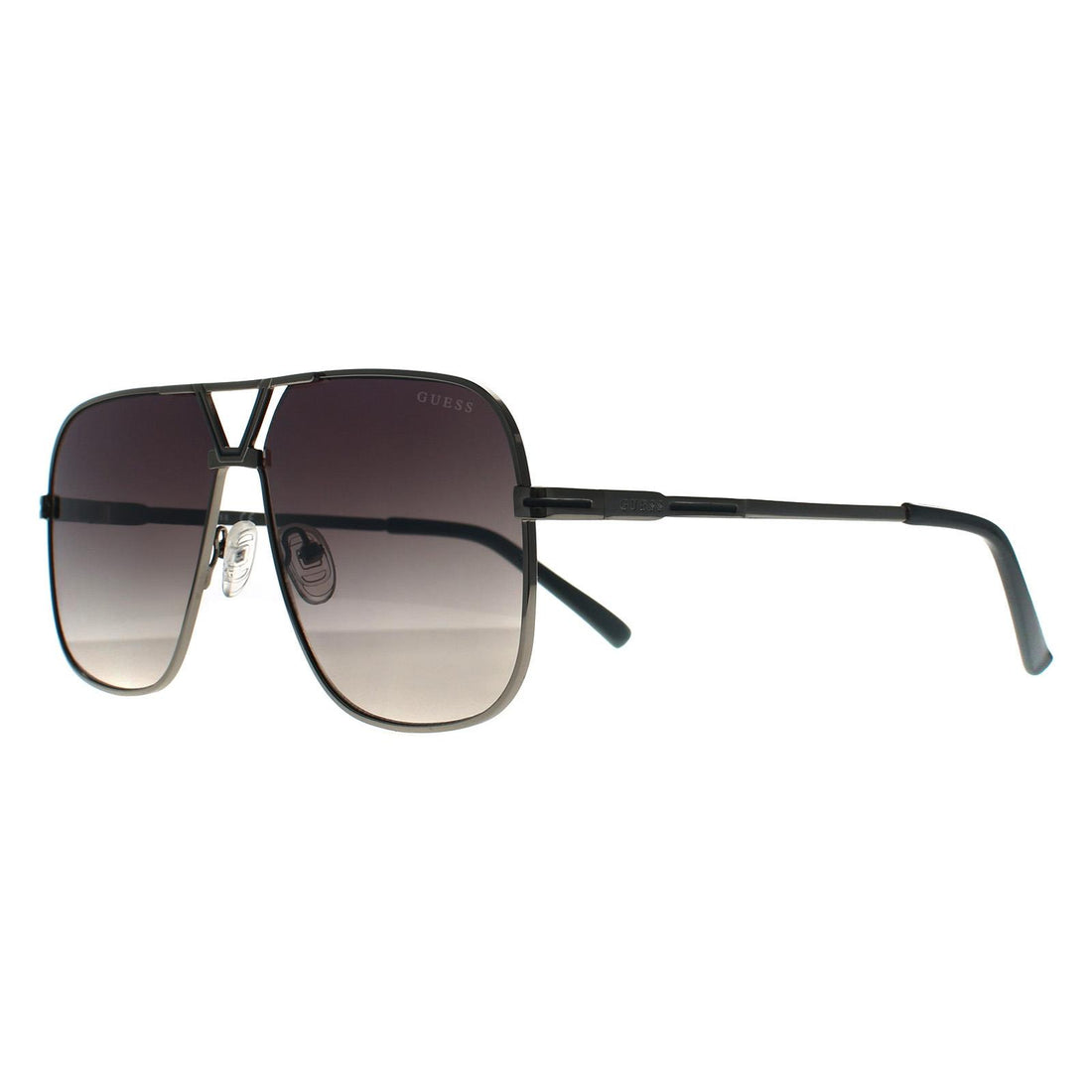 Guess Sunglasses GO00066 10B Shiny Light Nickeltin Smoke Grey Gradient