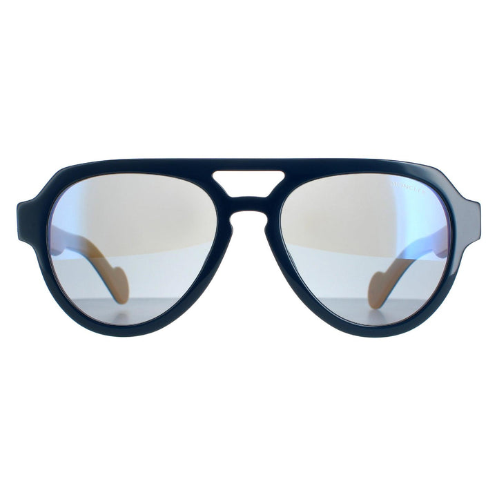Moncler Sunglasses ML0094 92X Blue Yellow Blue Mirror