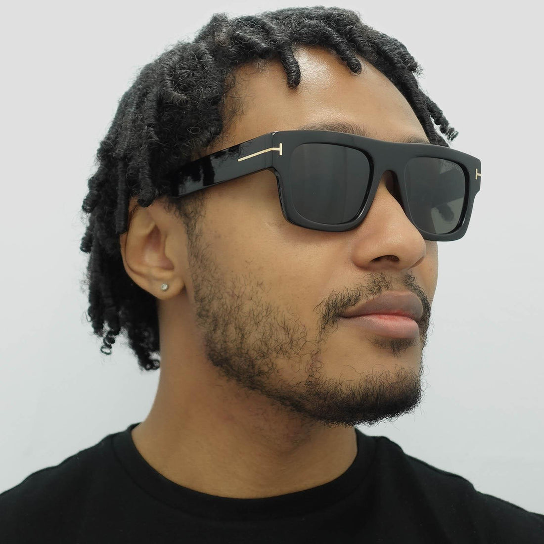 Tom Ford Sunglasses 0711 Fausto 01A Shiny Black Smoke Grey