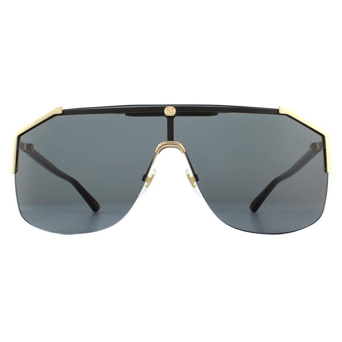 Gucci GG0291S Sunglasses Gold and Black / Grey
