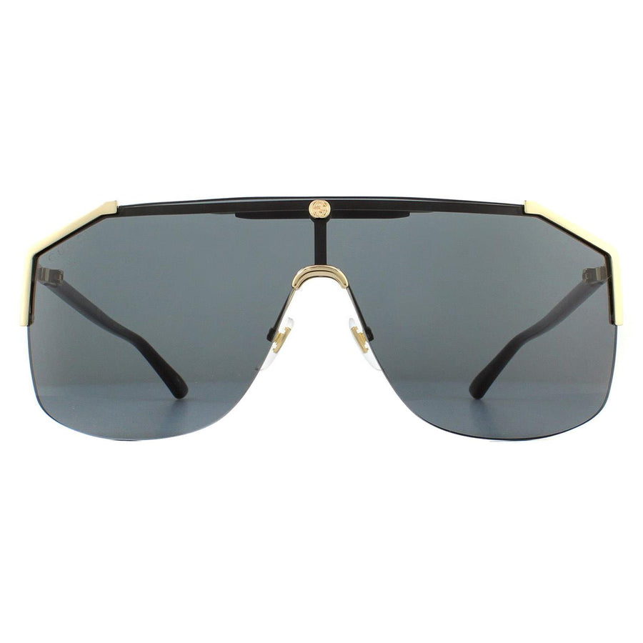 Gucci GG0291S Sunglasses Gold and Black / Grey