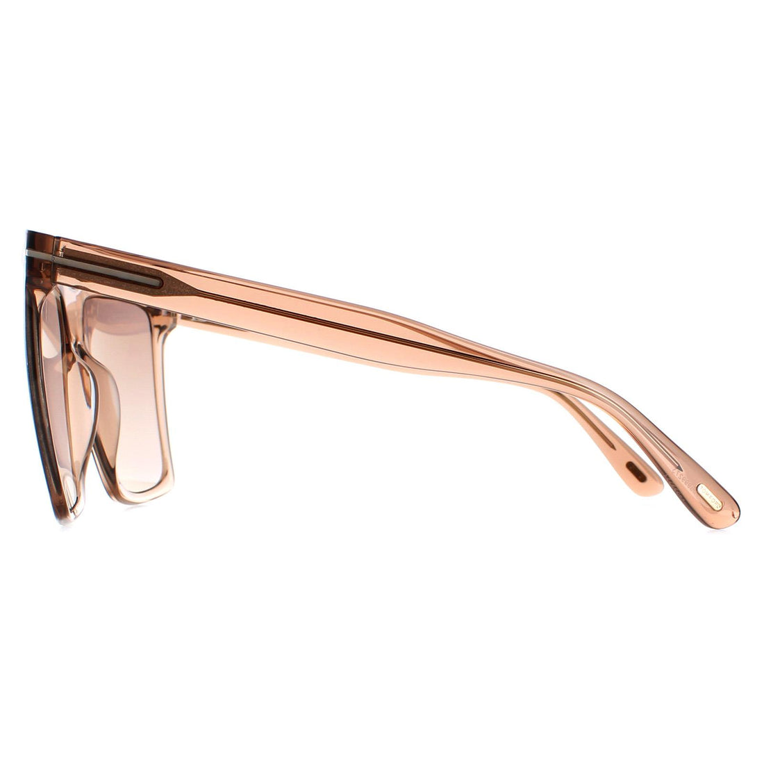 Tom Ford Sunglasses Sabrina 02 FT0764 57G Shiny Transparent Beige Brown Mirror