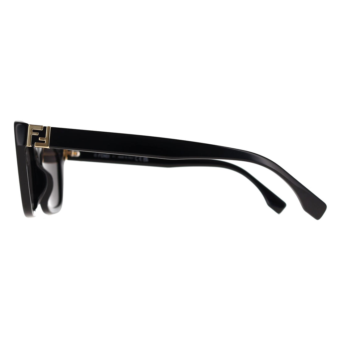 Fendi Sunglasses FE40205I Forever Fendi 01A Shiny Black Smoke Grey