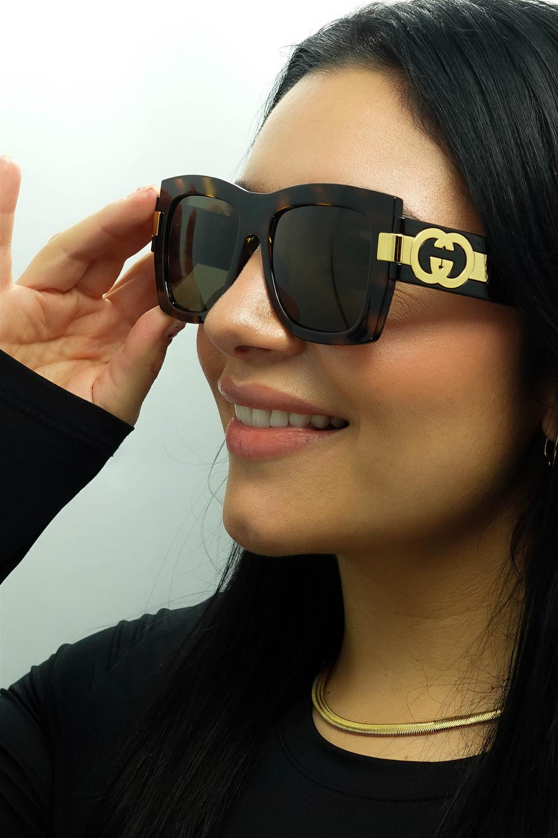 Gucci Sunglasses GG1688S 002 Dark Havana with Gold Brown