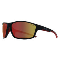 Relay Wrap Unisex Matte Black and Red Red Revo Polarized Fastlane Sunglasses