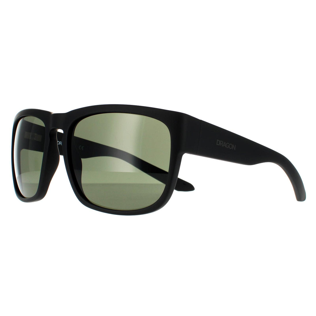 Dragon Sunglasses Rune XL 40731-003 Matte Black G15 Green