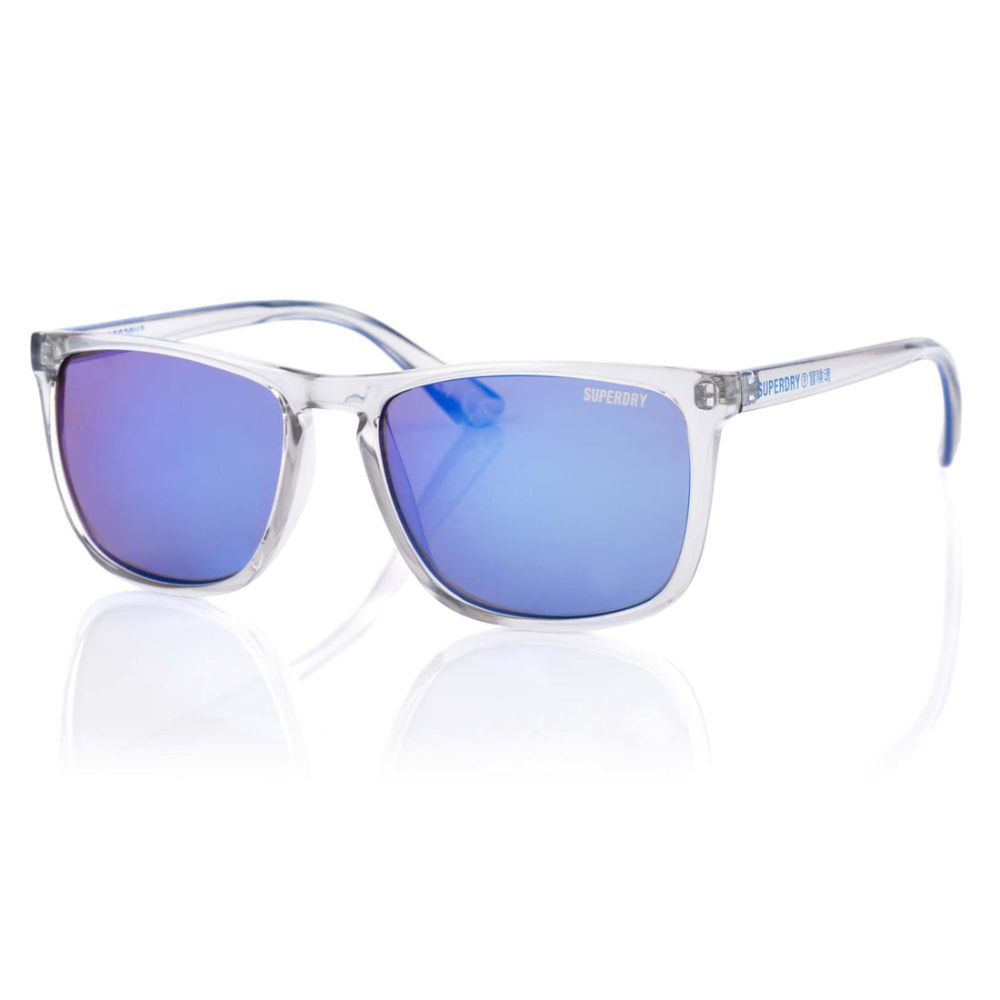 Superdry Sunglasses SDS Shockwave 153 Clear Blue Mirror
