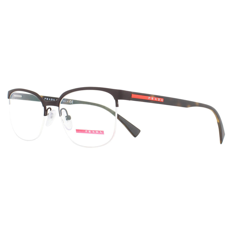 Prada Sport Glasses Frames PS51IV VY21O1 Brown Rubber Men
