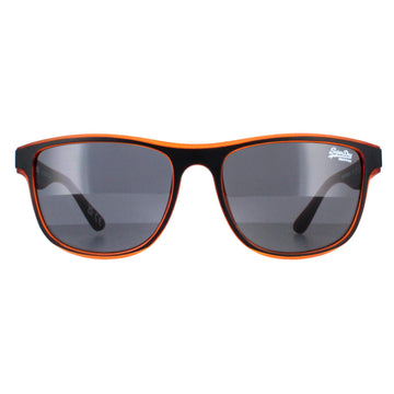 Superdry Rockstep Sunglasses Matte Black Orange Dark Grey