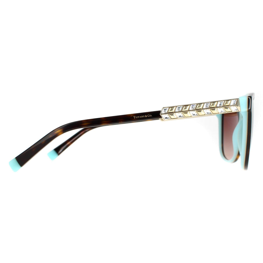 Tiffany Sunglasses TF4174B 81343B Havana On Tiffany Blue Brown Gradient