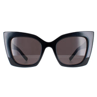 Saint Laurent Sunglasses SL 552 001 Shiny Black Solid Grey