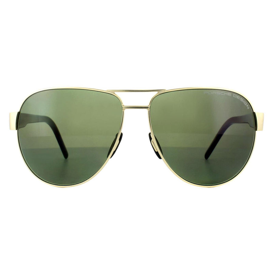Porsche Design P8632 Sunglasses Gold / Green Polarized